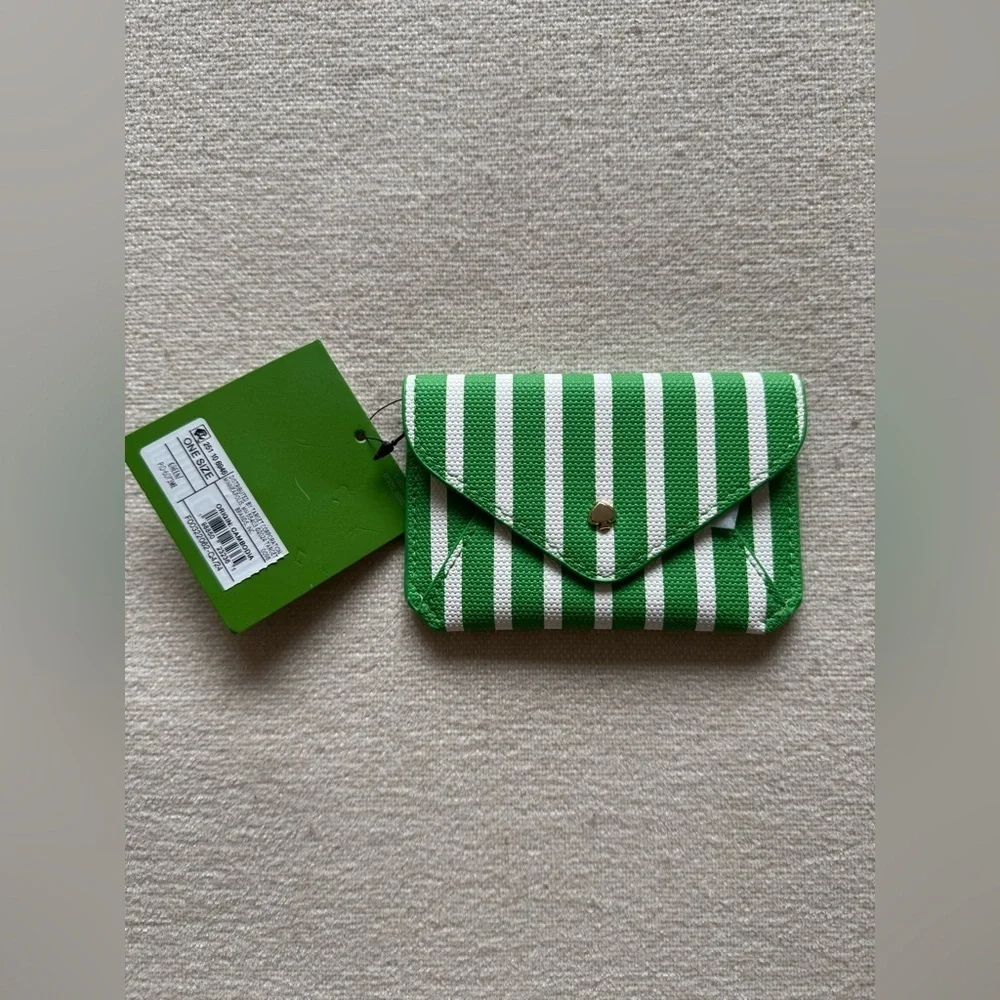 💚NWT Kate Spade Stripe Envelope Card Case